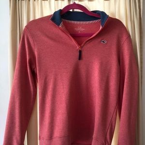 Vineyard Vines Nantucket Red Quarter ZIP